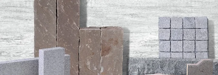 Auswahl an verschiedenen Natursteinen